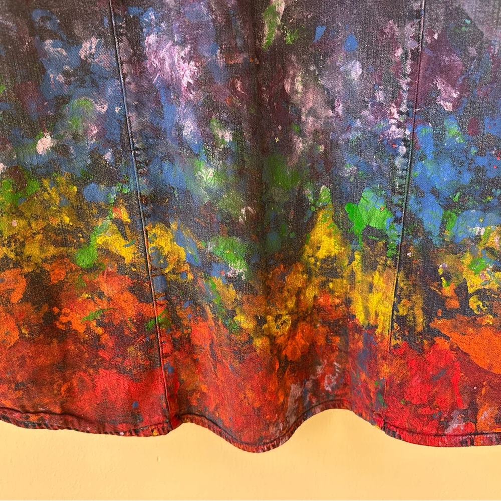 One of a Kind Hand Painted Denim Shirt